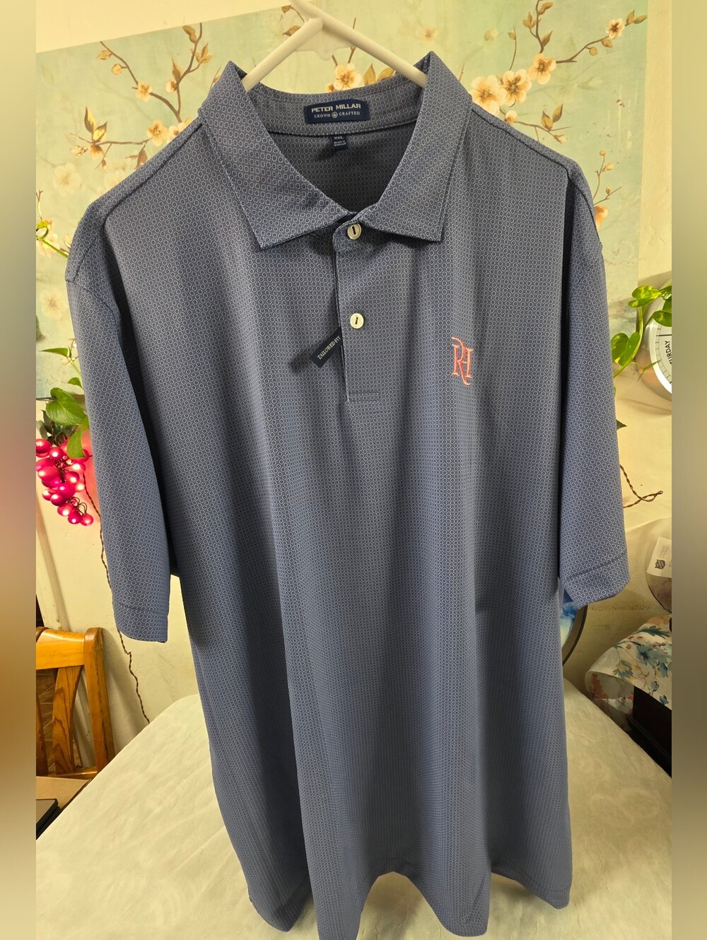 Peter Millar Men's Blue Polo Shirt Size XXL.